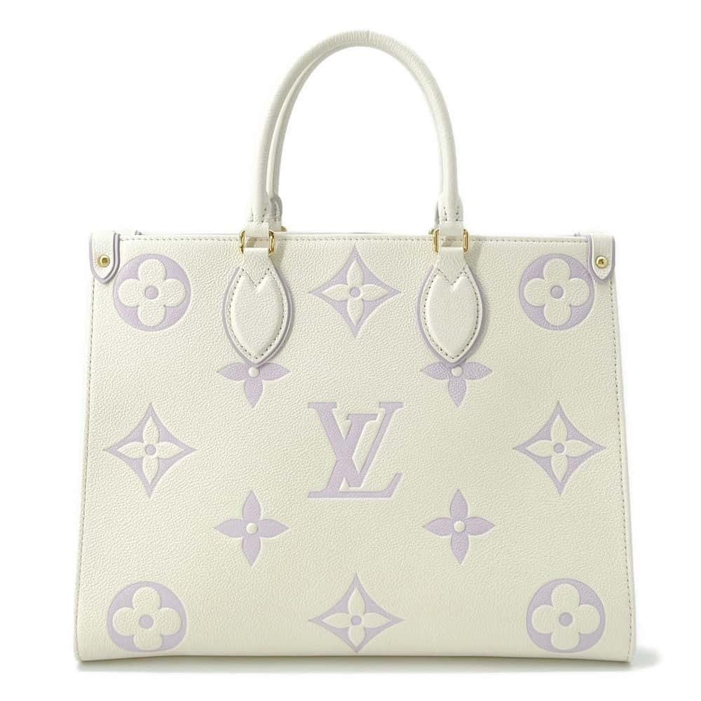 Louis Vuitton Monogram Empreinte On The Go Tote Bag Shoulder White